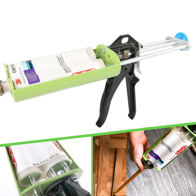 CJGQ Epoxy Gun 200 mL/6.75 fl oz (2:1 Mix Ratio) Dual Component Adhesive Cartridge Applicator Manual, Panel Bond Gun for 08115-08116 ï¼ˆVitality Greenï¼‰ - Image 1